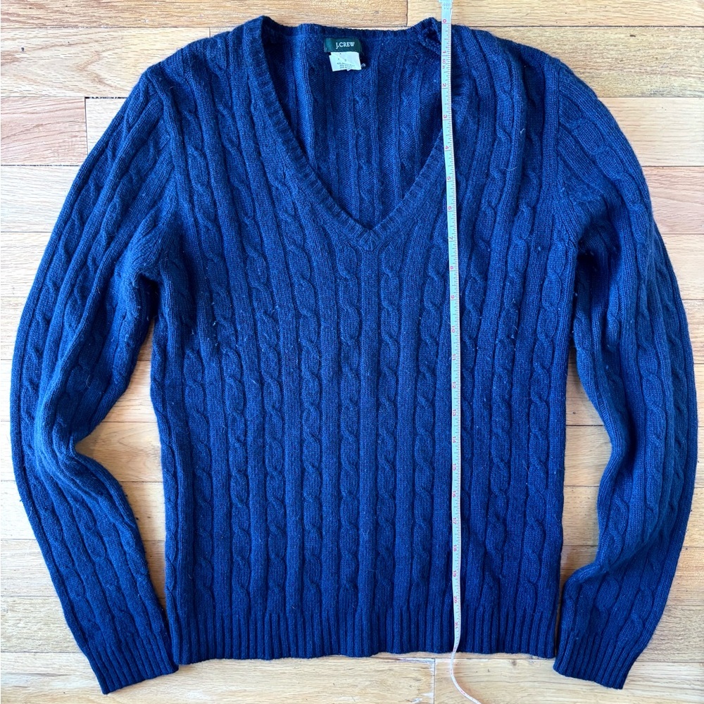 J. Crew Women’s Navy Blue V-Neck Sweater